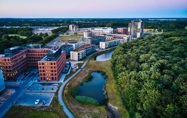 istock Mixed business and residential district 1407697240