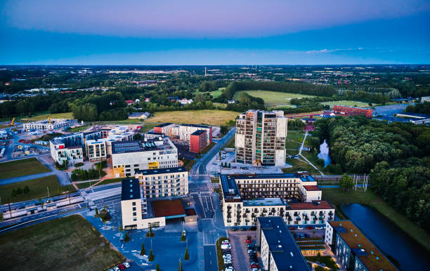 istock Mixed business and residential district 1407697242