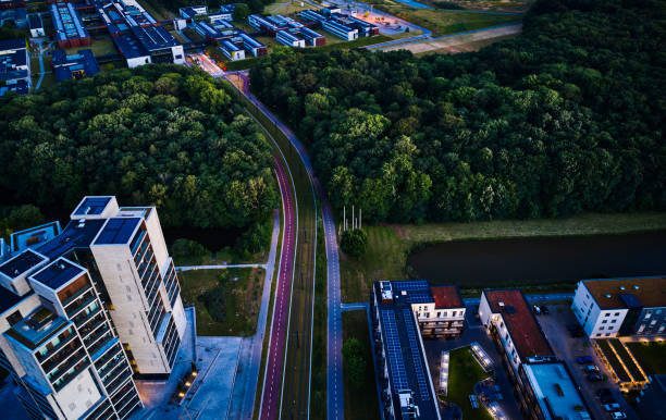 istock Mixed business and residential district 1407697259