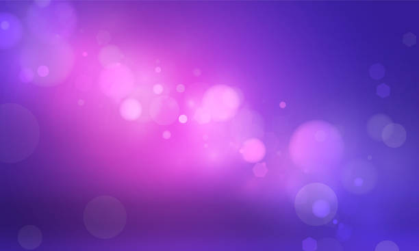 istock Purple background bokeh light for vector magic holiday happy new year poster design 1407697942