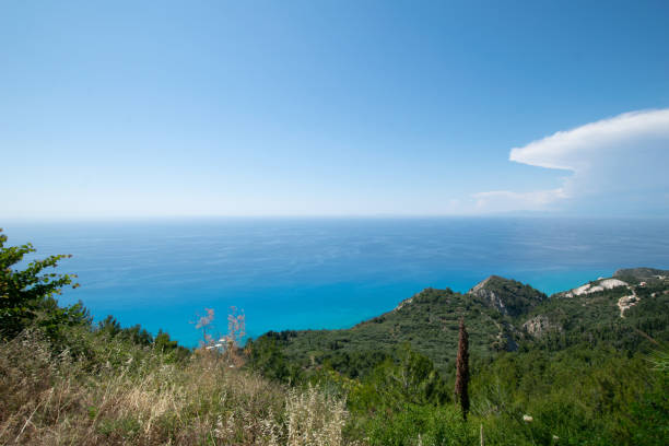 istock Turquoise sea at Lefkada island during summer in Greece 1407703942