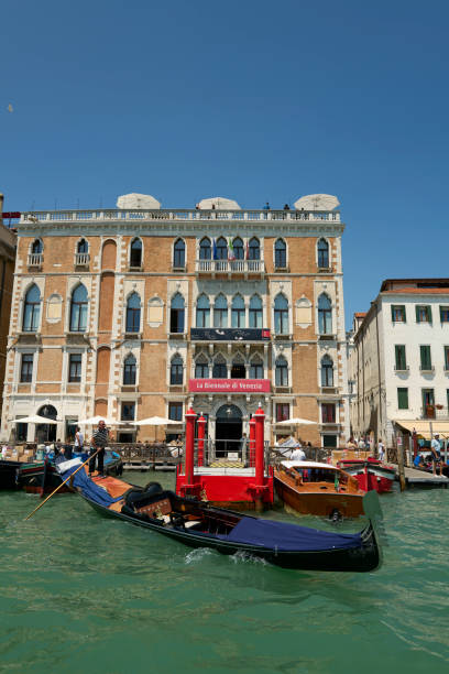 View of Ca Giustinian Palazzo, headquarters of Venice Biennale Venice, italy - May 31, 2022 : View of Ca Giustinian venice biennale stock pictures, royalty-free photos & images