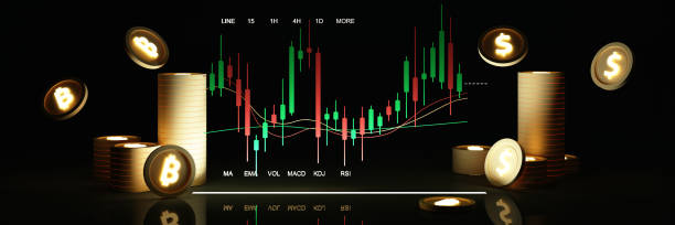istock digital currency technology gold coins for the future It is enclosed around a digital currency chart the cryptocurrency market with a price chart and a pencil and note paper widescreen. 3d rendering 1407717228