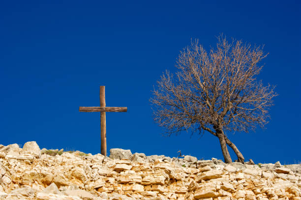The eleventh cross on the West Side Pilgrim's Trail up Mount Brandon in County Kerry, Ireland