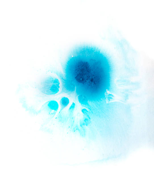 istock blue  watercolor paint Abstract art background texture watercolor on paper Modern design of posters, cards, invitations, wallpapers 1407718426