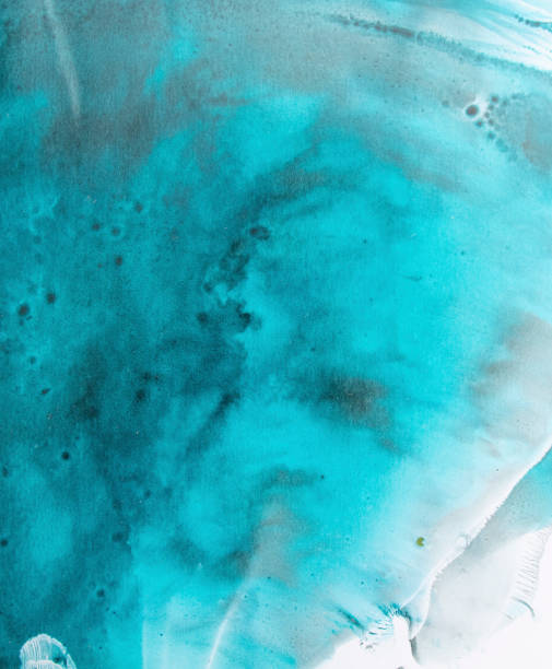 istock blue  watercolor paint Abstract art background texture watercolor on paper Modern design of posters, cards, invitations, wallpapers 1407718729