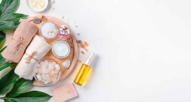 istock Body care kit, women's cosmetics on a light background. 1407725812