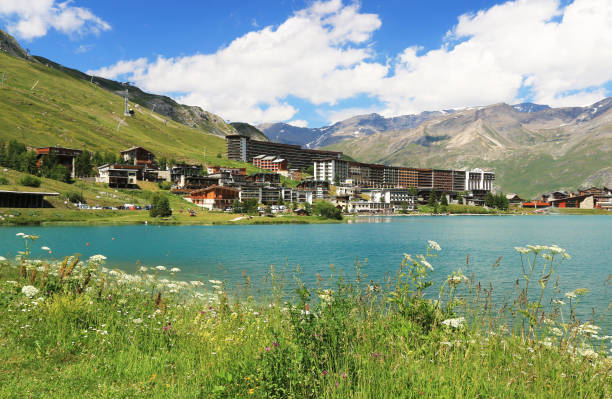 The lake  of Tignes