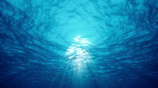 Under water sun light. Seamless loop background