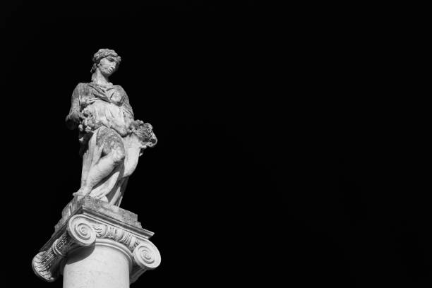 istock Abundantia goddess statue in Pisa (Black and White with copy space) 1407730622