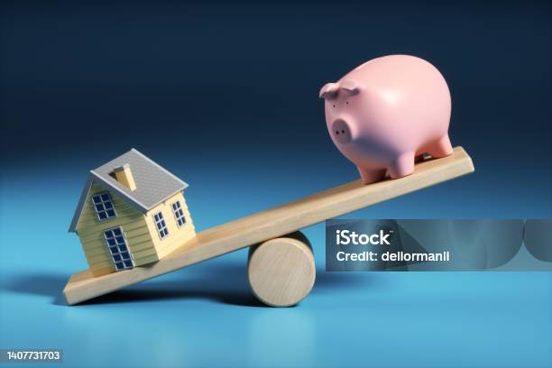 Savings To Buy A House Stock Photo - Download Image Now - Debt, Accountancy, Apartment