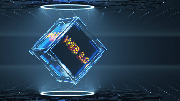 istock concept of decentralized, technology and web 3.0 updates. WEB 3.0 sign on abstract technology cube. 3d rendering 1407733719