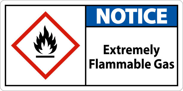 istock Notice Extremely Flammable Gas GHS Sign On White Background 1407734199