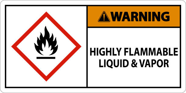istock Warning Highly Flammable Liquid and Vapor GHS Sign 1407735827