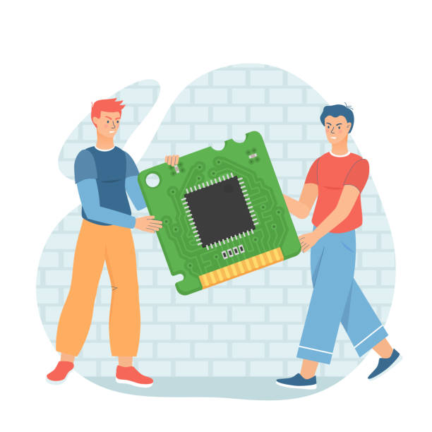 Cartoon Microprocessor Cartoon Of Semiconductor Illustrations, Royalty-Free Vector Graphics ...