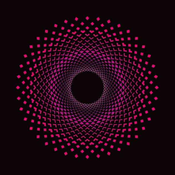 Vector illustration of Spiral concentric pattern