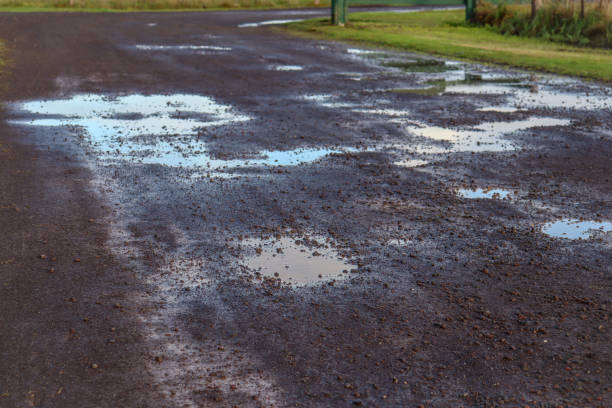 istock dirt road with puddles after rain 1407744092