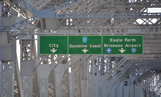 Overhead signs on Brsibane Bridge