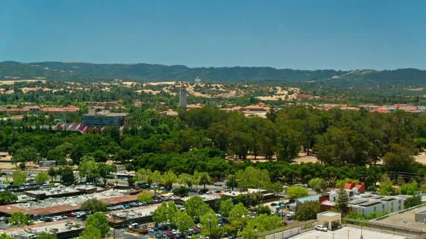 Photo of Aerial View of Palo Alto, California With Stanford University in the Distance