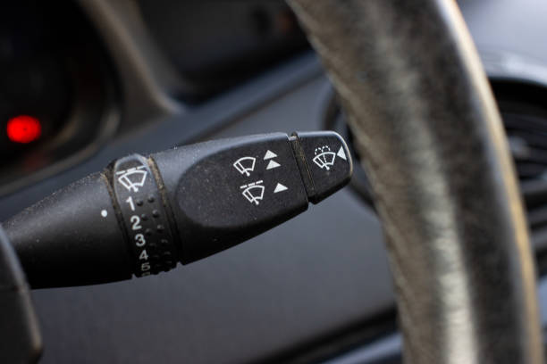 istock windscreen wiper control adjustment lever switch in a modern car,car interior. 1407762383