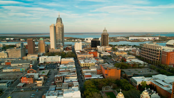 istock Aerial View of Mobile, Alabama 1407764050