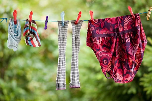 laundry line stock photo