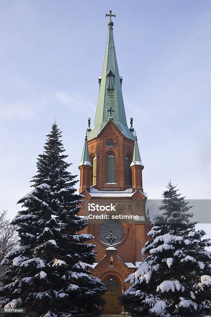 Alexander cathedral The Alexander cathedral in the winter of Tampere city, Finland Ancient Stock Photo