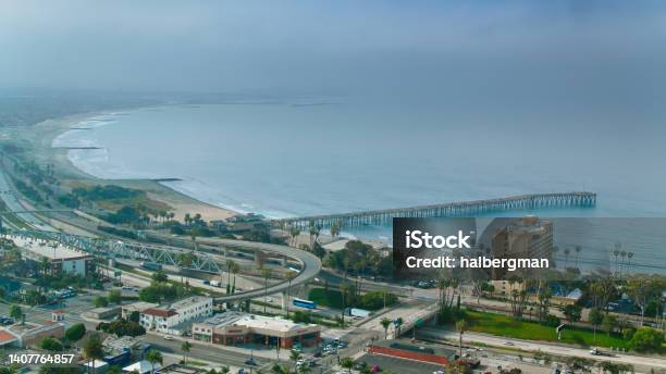 Hazing Morning In Ventura Ca Aerial Stock Photo - Download Image Now - Ventura, Ventura County, California