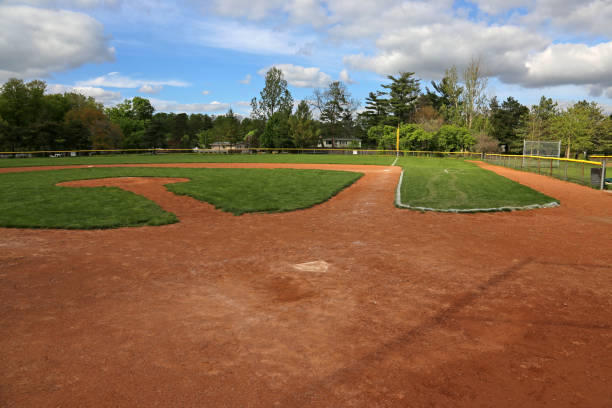 baseball pole - baseline home base baseball base zdjęcia i obrazy z banku zdjęć
