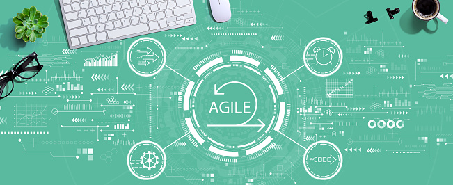 Agile Computer Background Agile Concept With A Computer Keyboard Stock Photo - Download Image Now ...