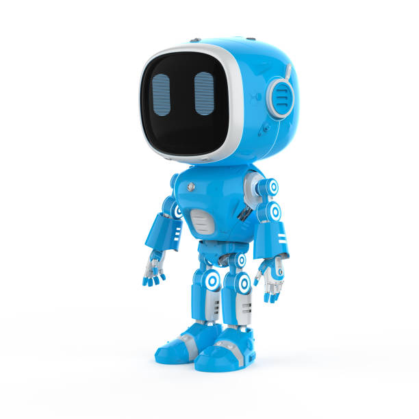 istock cute and small artificial intelligence assistant robot with cartoon character 1407770174