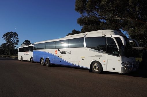Ravensthorpe, Western Australia, Australia, June 22, 2022.\nTranswa is a regional public transport provider