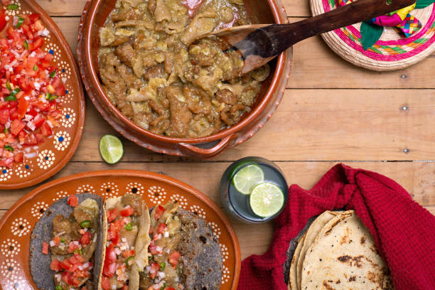 istock Chicharrones in green sauce tacos. Typical mexican food. 1407781676