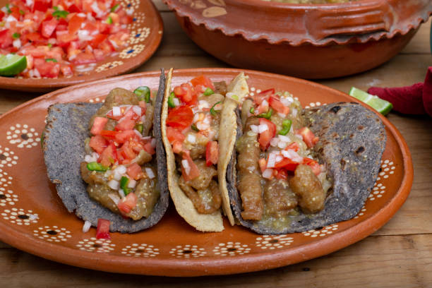istock Chicharrones in green sauce tacos. Typical mexican food. 1407782440