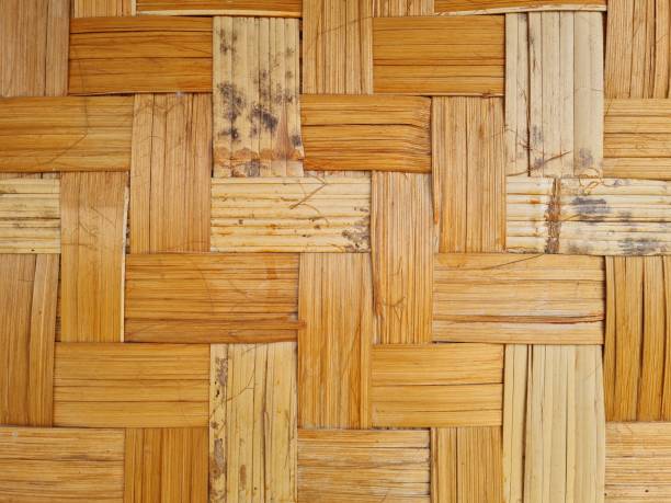 istock Bamboo texture.Bamboo basketry pattern of sticky rice container, close up. 1407786177