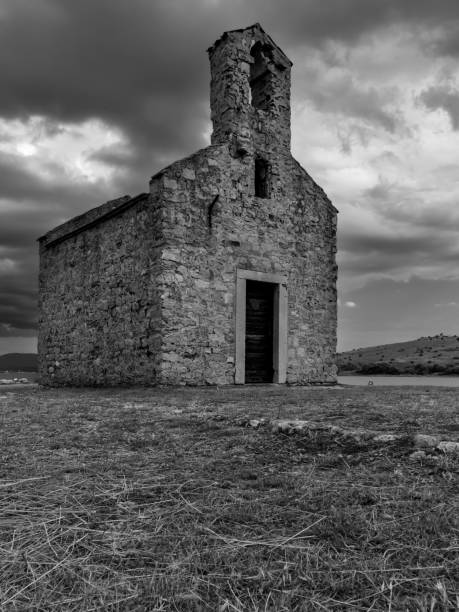 istock Old church in Black and white 1407790034