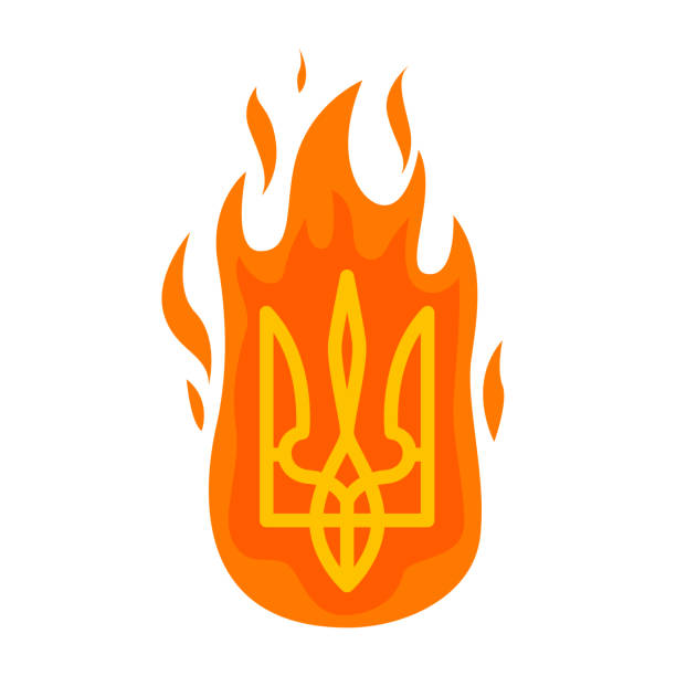 illustrations, cliparts, dessins animés et icônes de protection du bouclier de combustion de l’ukraine - military armed forces patriotism flag