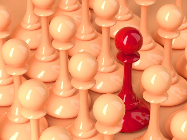 istock Chess pawn outstanding. Leadership concept. Competitive andvantage 1407795965