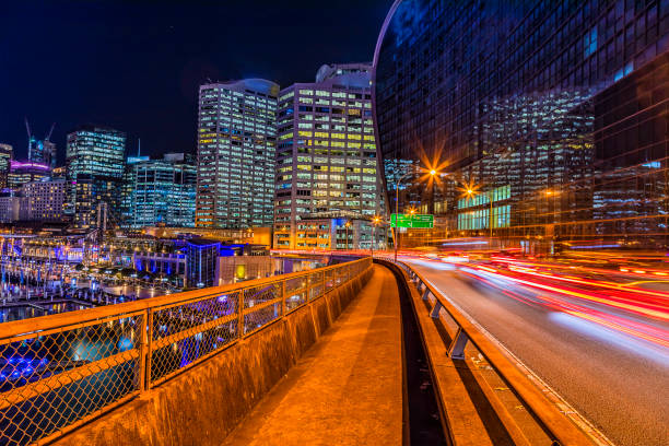 istock Syd Darl highway to CBD night 1407797105