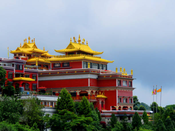 Namobuddha Monastery, Namo Buddha is one of the most sacred Buddhist pilgrimage sites in Nepal. stock photo