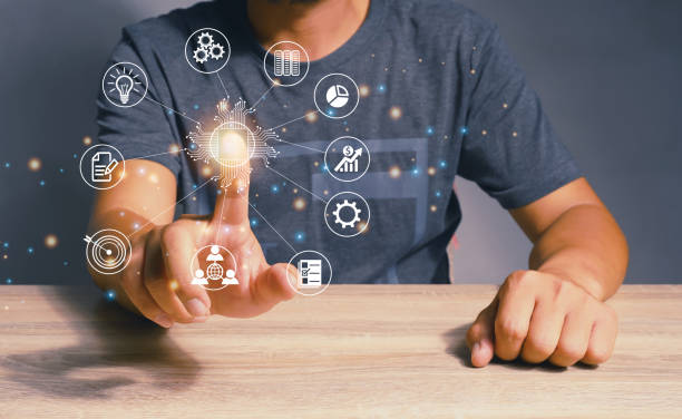 istock Digital Change Management, Internet of Things, Bigdata, New Technologies, Business Process Strategies Operations Automation, Customer Service Management, Cloud Computing, Intelligent Industry. 1407810773