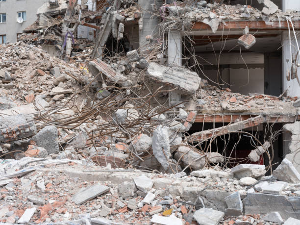 istock ruined concrete debris background. 1407812757