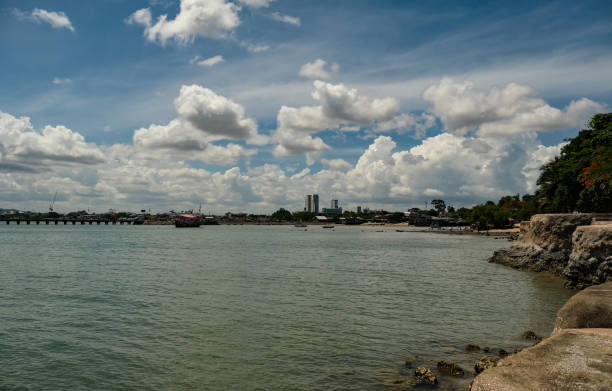 istock Sea landscape with ships under blue sky 1407814429