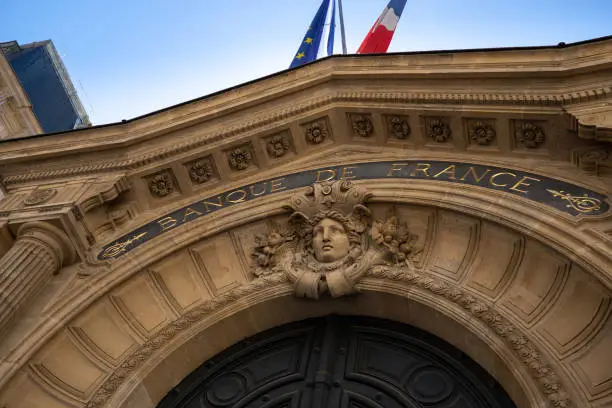 Photo of Entrance gate of the Banque de France in Paris