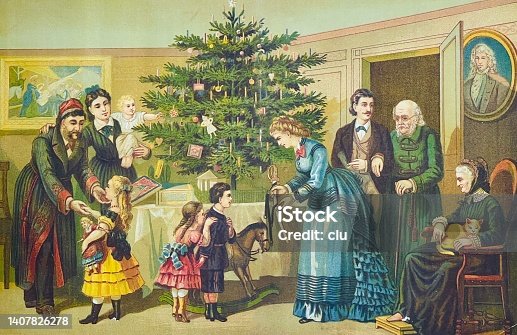 istock Christmas, the giving presents of a multi-generation family 1407826278
