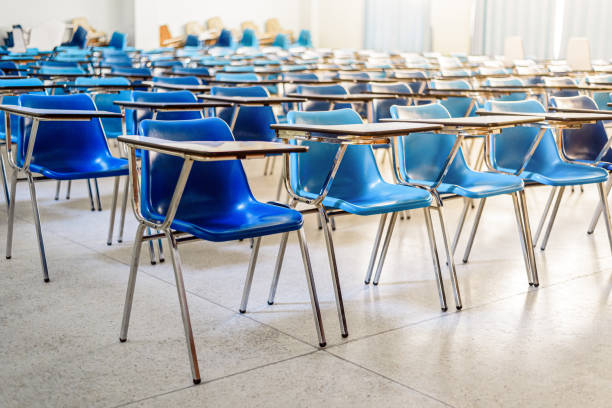 istock Interior of an empty school classroom , Quarantine during coronavirus covid-19 pandemic outbreak concept 1407827111