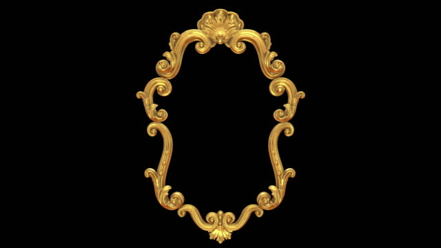 Baroque Gold Frame With Alpha Matte Loop