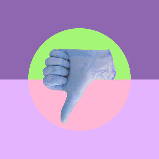 istock Thumb down sign for social networks. Collage art. Creative concept. Minimalism. 1407829185