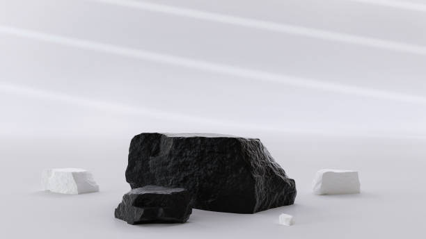istock Stone stand for products, cosmetics, various goods, product display background - 3D rendering 1407836865