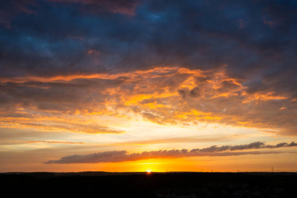 istock Beautiful sunset over the forest in Poland 1407851544